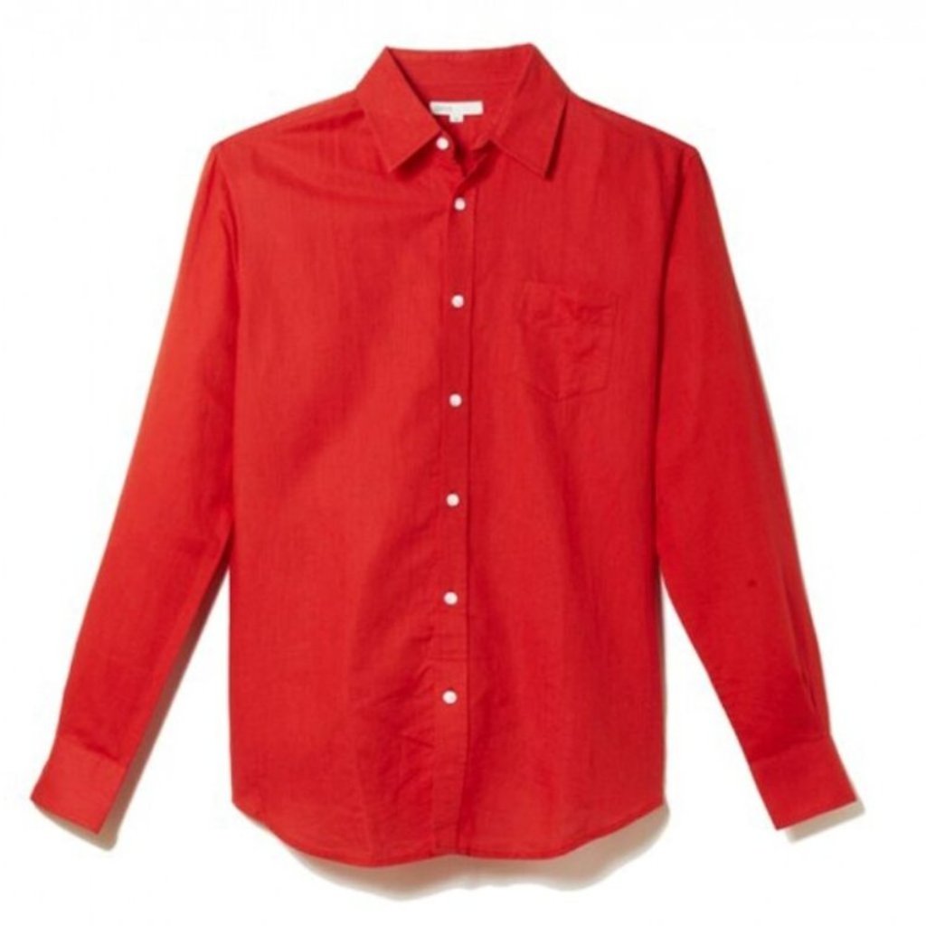 Onia Men's Jack Relaxed Button Shirt Infrared